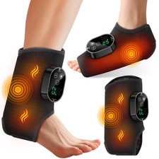 4 in 1 Electric Foot Ankle Massager Brace Pain Relief Heating Vibration Therapy