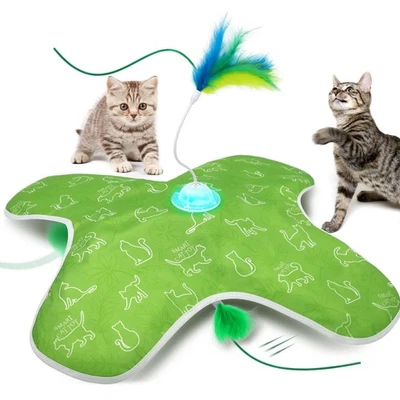 Mdupw Interactive cat Toys, Indoor cat Hide-and-Seek Toys, Hidden Feather Non...