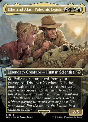 Light Play x 1 Ellie and Alan, Paleontologists - Foil - Borderless Jurassic Worl