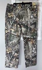 Realtree Edge Camo Cargo Pants Lg 36/38 Stretch Waist Pocket Hunting Worn 1X