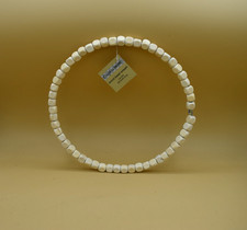 Natural Wood Bead Wreath Garland 10" x 10" in. Bendable Wire Round Shape design