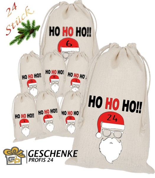 Nikolaus Adventskalender Weihnachtskalender Zum BefüLlen 24 StoffsäCkchen Beutel-image