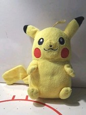 Pokemon PIKACHU 7" Plush Zipper Pouch Official 2011 Rare Retired Excellent    