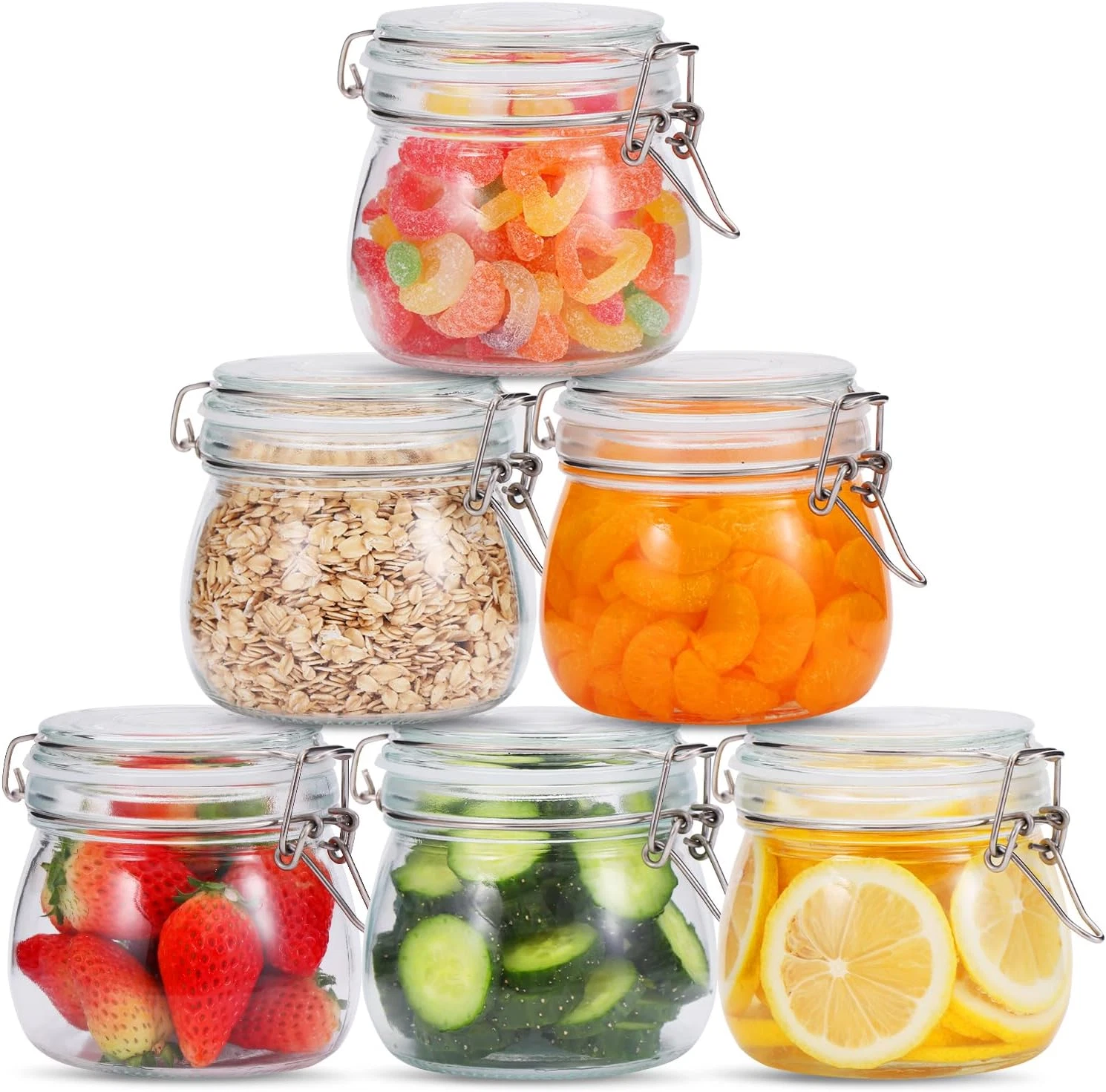 Hovico 17 Oz Glass Jars with Airtight Lids and Leak Proof Rubber Gasket, Wide Mo
Opens in a new wind
