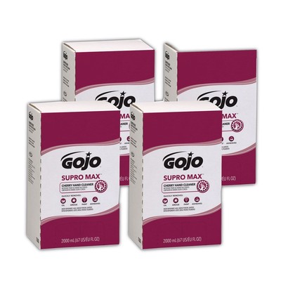 GOJO 728204 SUPRO MAX 2000 mL Refill Cherry Lotion Hand Cleaner (4/Carton) New