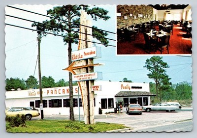 Vintage Kettle House of Pancakes Myrtle Beach SC Photochrome Postcard