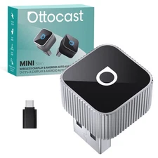 OTTOCAST Mini Silm Apple CarPlay Adapter Convert Wired to Wireless Android Auto