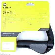 Ergon GP4-L Large Bike Grips Ergo 4-Finger Handlebar MTB Hybrid Black/Gray