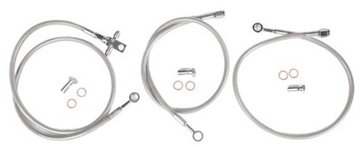 Streamline +2'' Steel Braided Brake Line Kit 400EX-F-2 for 99-14 Honda TRX 400EX