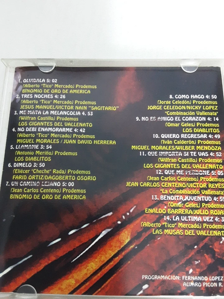 Компакт-диск Vallenatos De Oro том 24 Codiscos Records Колумбия 1994 - Изображение 3 из 4