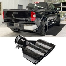 For Toyota Tundra SR5 5.7L V8 Exhaust Tip 3" In Dual 4" Out Glossy Carbon Fiber