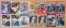 (88) Tim Raines 1986-2023 Card LOT Pack Fresh Topps Donruss Platinum 35th Purple
