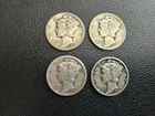 Mercury dimes 1941-1944 silver