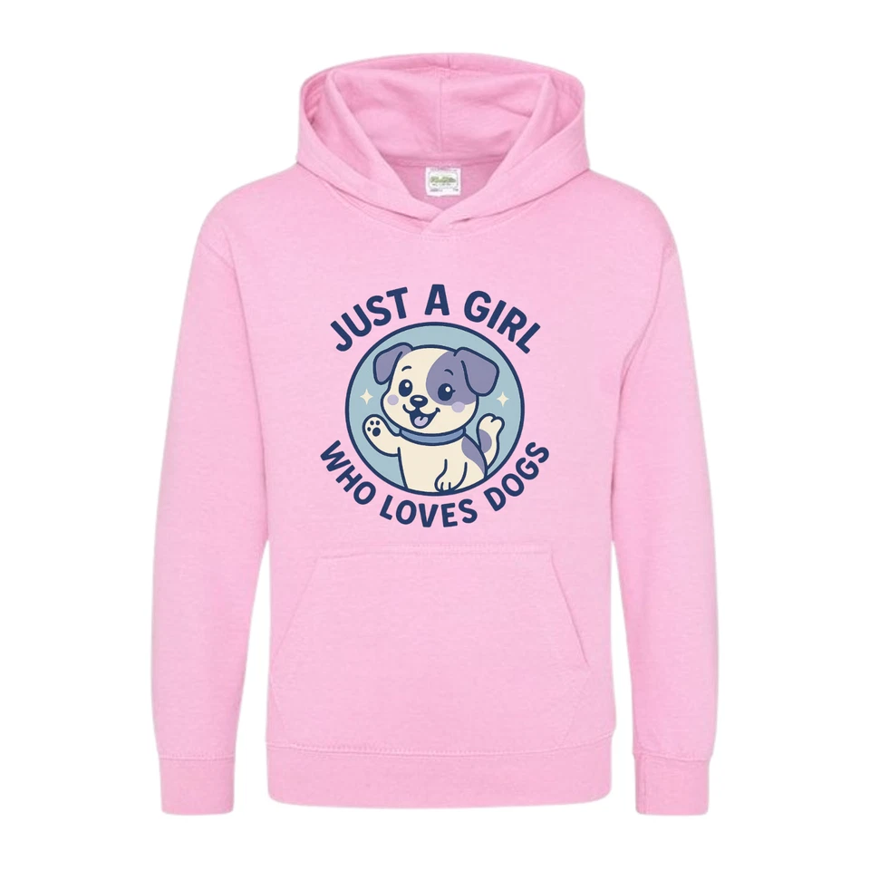 SIMPLE SALLY Just A Girl Who Loves Dogs Hoodie T-Shirt - süß Hundeliebhaber Geschenk Sweatshirt