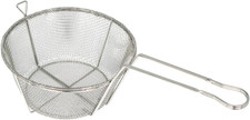 FBRS-8 round Wire Fry Basket, 8-1/2-Inch, 6-Mesh,Nickel,Medium