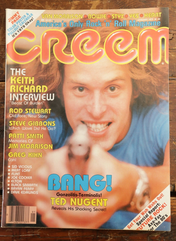 CREEM MAGAZINE VOL 10 NO 8 January 1979 TED NUGENT Rod Stewart PATTI SMITH