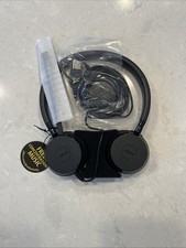 NEW Jabra HSC060 / ENC060 Wired Headset USB-A Dual Black w/ Black Carrying Bag