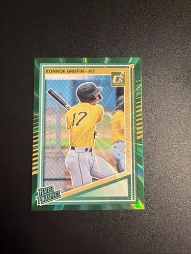 2025 Panini Donruss - Rated Prospects Konnor Griffin #123 Green Lazer (RC)