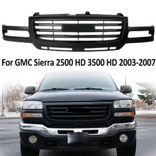 Matte Black Front Bumper Grill For Gmc Sierra 2500 Hd 3500 Hd 2003-2007 19130795