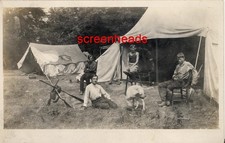 C1907 RPPC PHOTO "CAMPING AT HEADGATE ISLAND" Middletown Ohio MIAMI & ERIE CANAL