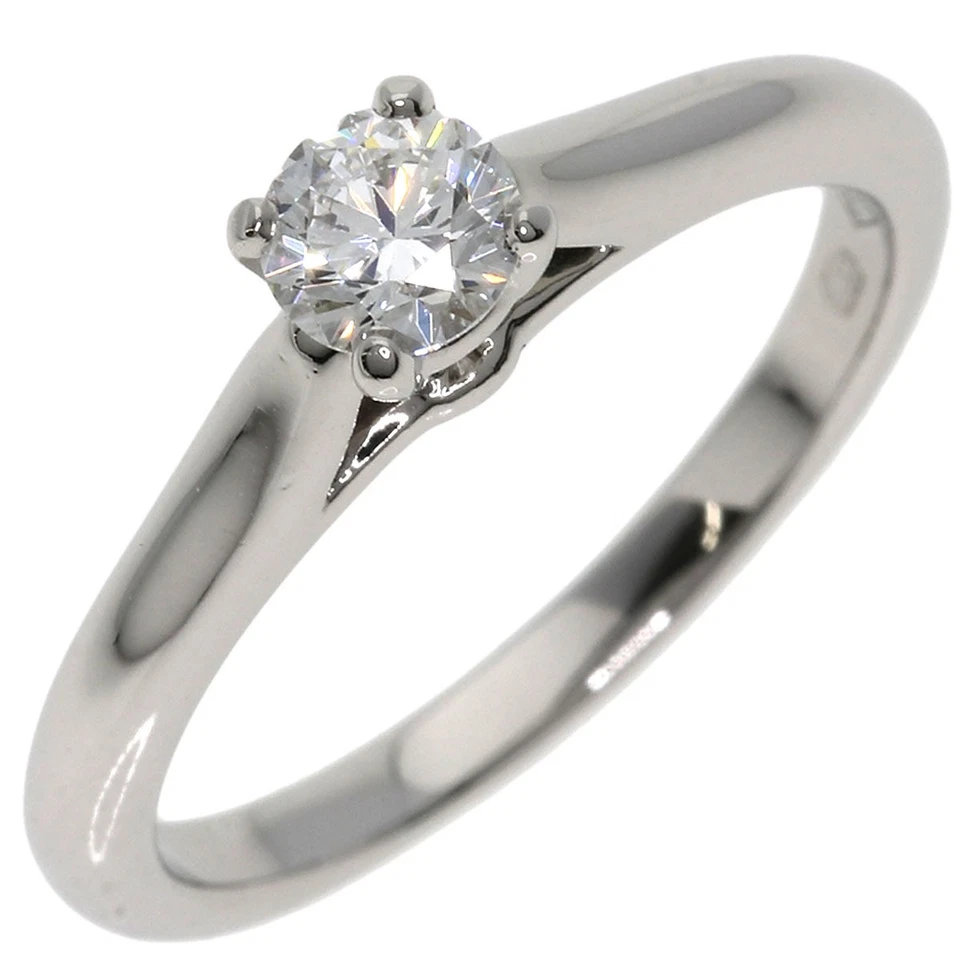 Anillo Cartier Solitario 1P Diamante #46 Platino PT950 Damas [Usado] Foto 2 de 4