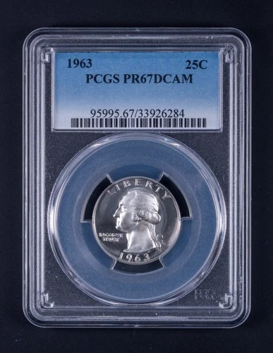 1963 Proof Washington Quarter PCGS PR67DCAM BB284
