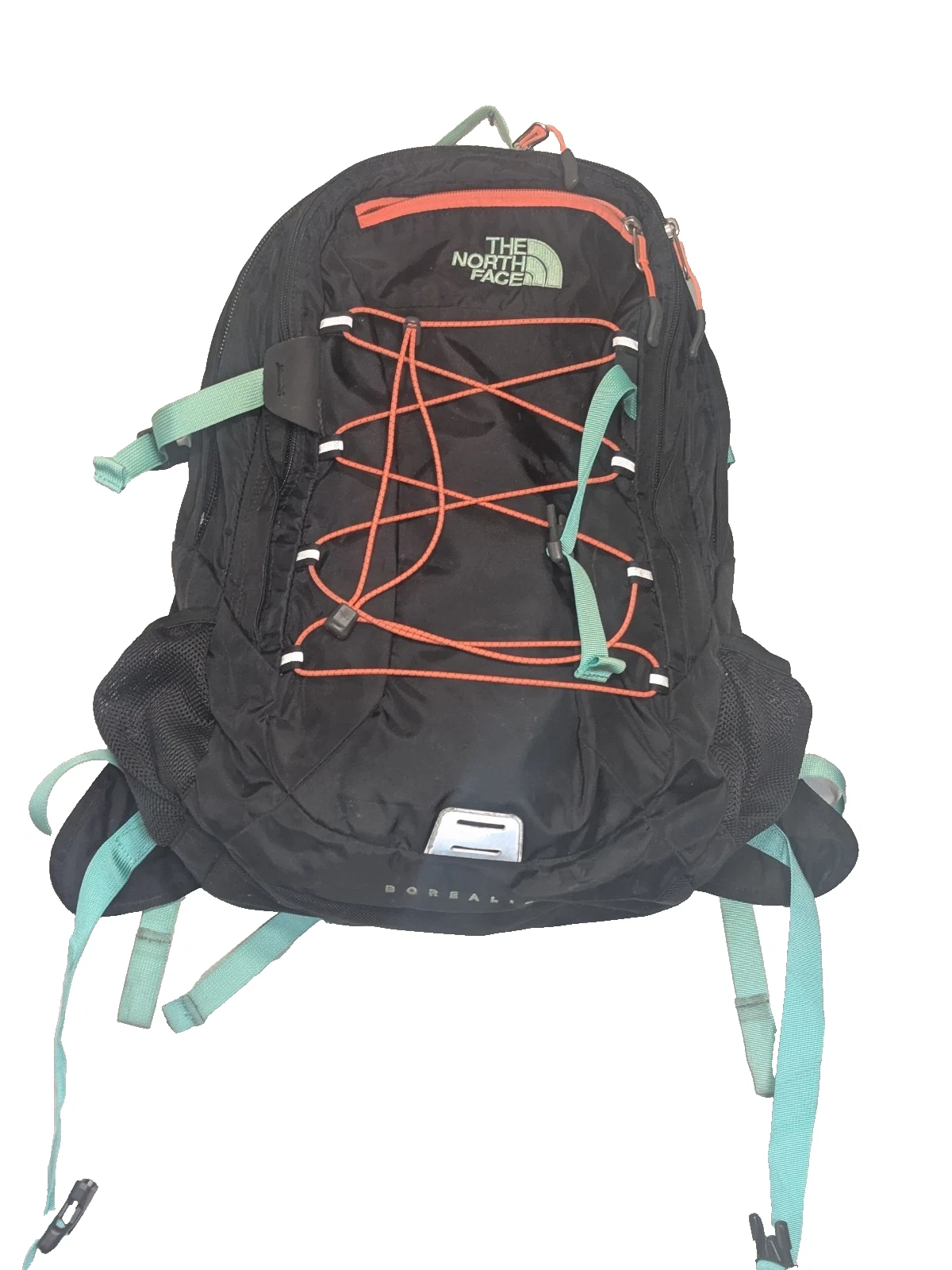 North Face Backpack Borealis Laptop Hike Outdoor Black Aqua School College
