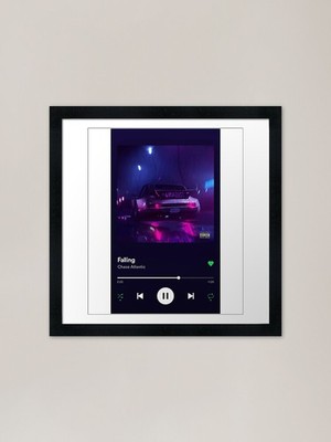 Chase Atlantic Falling Spotify Rahmen gerahmtes Wandbild Poster Leinwanddruck Bild