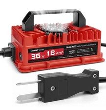 18A 36V Battery Charger Compatible with EZGO  Yamaha Golf Carts   Crowfoot Plug