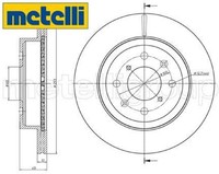 2X Bremsscheibe Metelli 23-0839C 2 Bremsscheiben Vorderachse Vorne