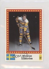 1991 Hockey World Championship Stickers Marabou Back Nicklas Lidstrom HOF 2em