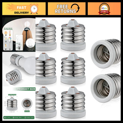 E39 to E26 Light Socket Adapter - Mogul to Standard Bulb Converter, UL Listed Re