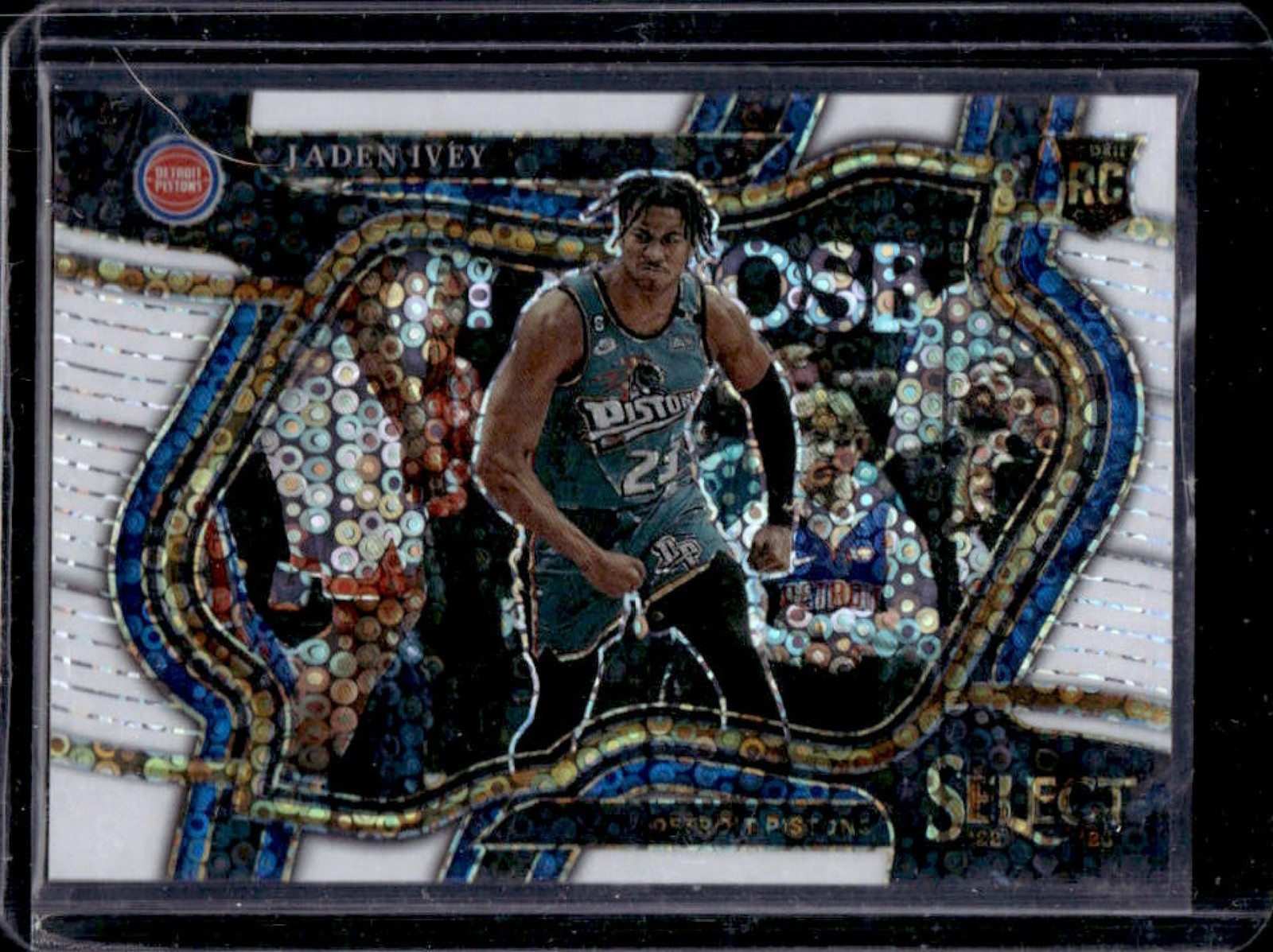 2022-23 Select Jaden Ivey RC White Disco Prizm Courtside #36/75 Pistons