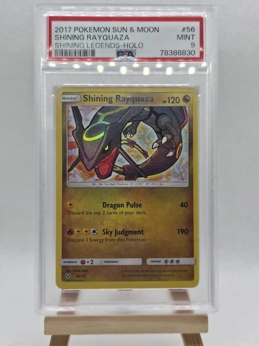PSA 9 Shining Rayquaza Shining Legends Holo Pokemon 56/73