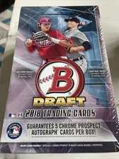 2018 Bowman Draft Jumbo Unopened Box. 5 Chrome Autos Per Box