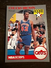 1990 NBA Hoops NBA Basketball Card #71 Chucky Brown Rookie, Cavs (J1)