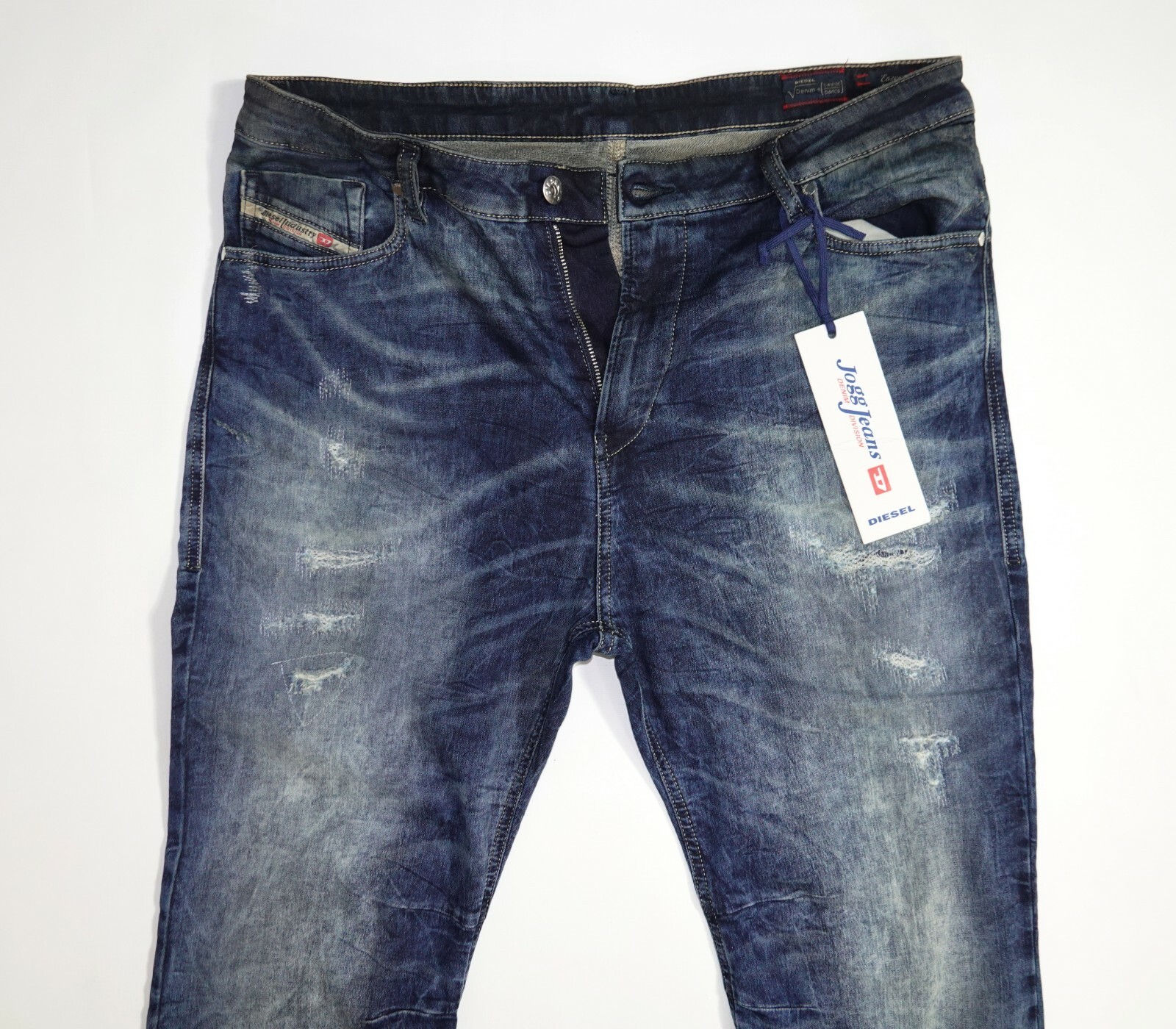 $378 NEW DIESEL EAZEE-NE Sweat Jeans Size W31/WAIST ACROSS 17" CROPPED INSEAM