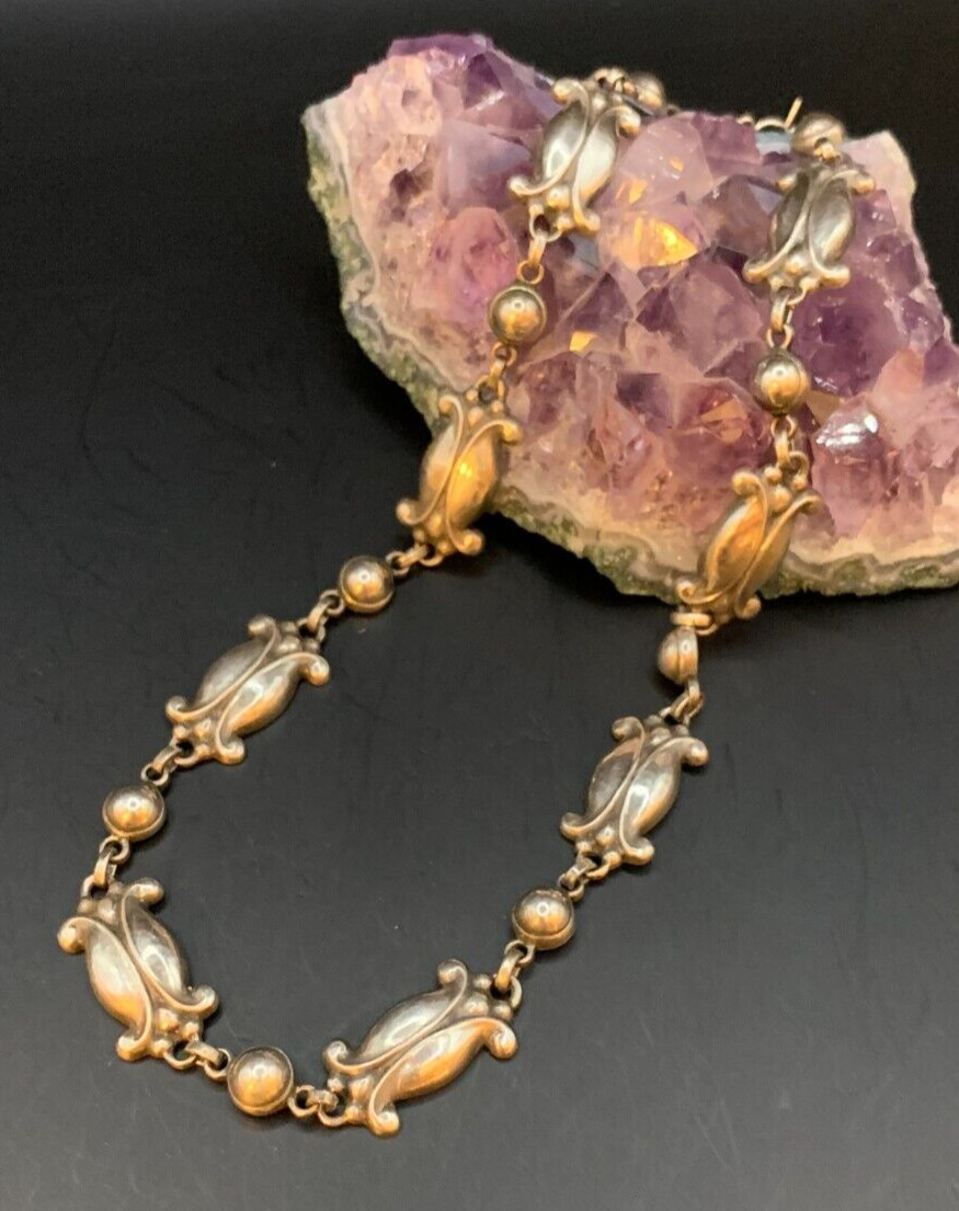 Georg Jensen Moonlight Blossom No 15 Necklace 925 Sterling Vintage Denmark J626