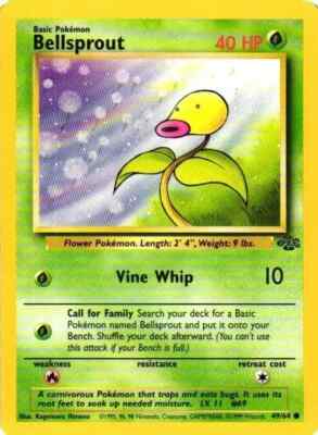 1999 bellsprout pokemon card value Bellsprout #69 main image 0