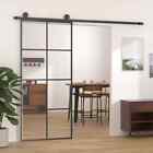 <!--F#f_0-->vidaXL Sliding Door Black 90x205 cm ESG Glass and Aluminium<!--F/-->