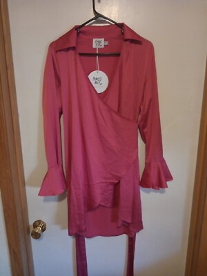 Princess Polly Spiers Wrap Mini Dress Hot Pink Size 4 New/Tag | eBay