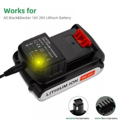 Li-ion Akku Ladegerät Für Black & Decker Lithium-Akku 10,8V 14,4V 20V LB20 LBX20 - Bild 14 von 17