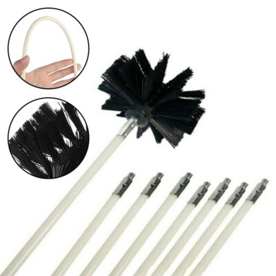 Chimney Flue for Cleaning Kit Flue Brush Cleaner Fireplace Rod Sweep Remover