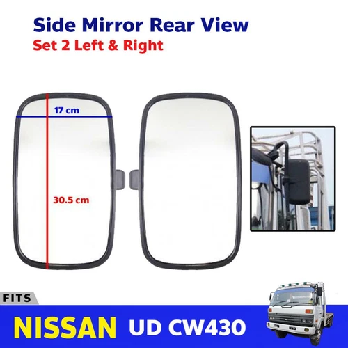 Side Exterior Mirror Rear View Pair Fits Nissan UD CW430 Heavy Truck