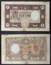 [Lotto 631] 1.000 LIRE GRANDE "M" (B.I.) D. M. 11.08.1943 RARO