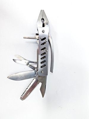 Multi Tool All Purpose Pliers Knife w/ Blades, Opener, Scissors and Screwdrivers
