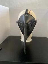 Steampunk Plague Doctor Long Nose Leather Costume Face Mask, Black, One Size 🔥