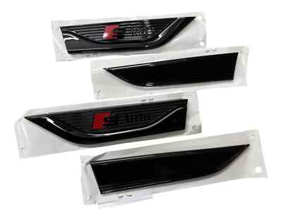 Original Audi Black Edition S-Line Logo Kotflügel Tür Schwarz für Audi A5 F5 17-
