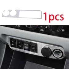 For Toyota Tacoma 11-15 Silver Aluminum Central Control Power Socket Frame Trim