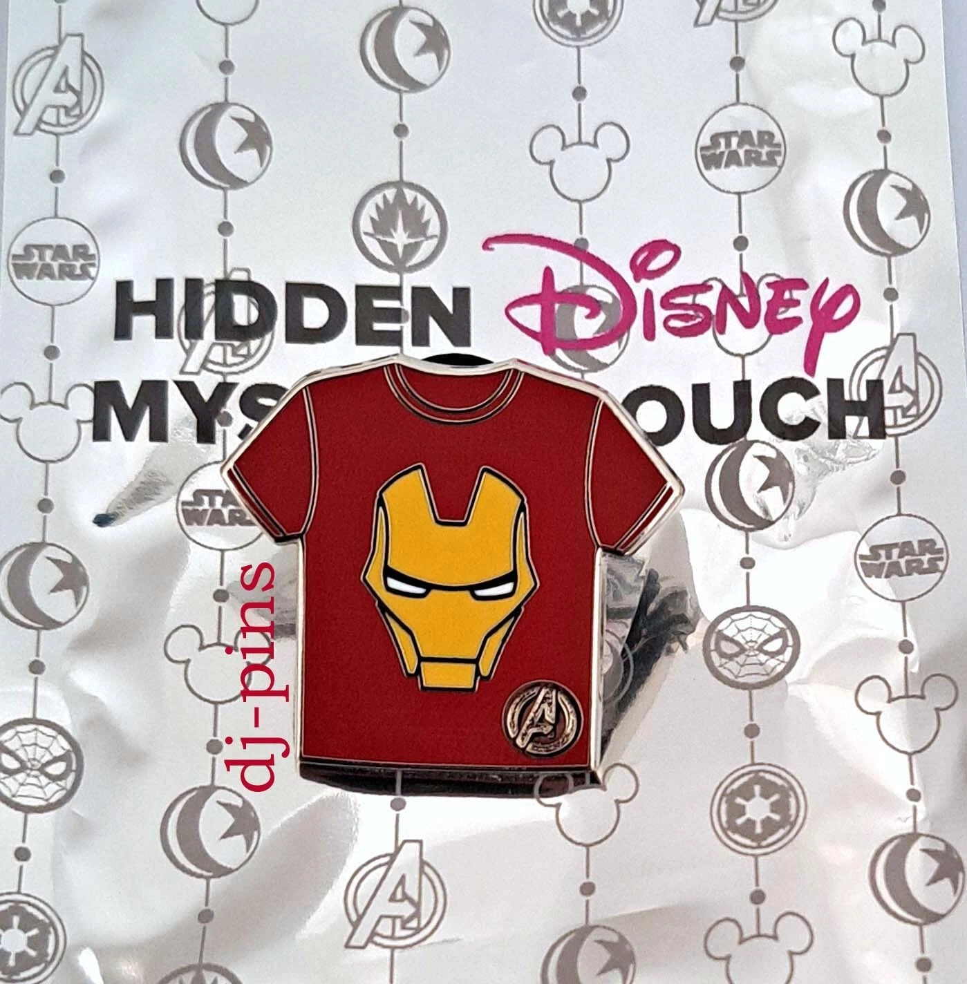 2024 Disney Disneyland Marvel Hidden Mickey T-shirt Ironman Chaser Pin T1